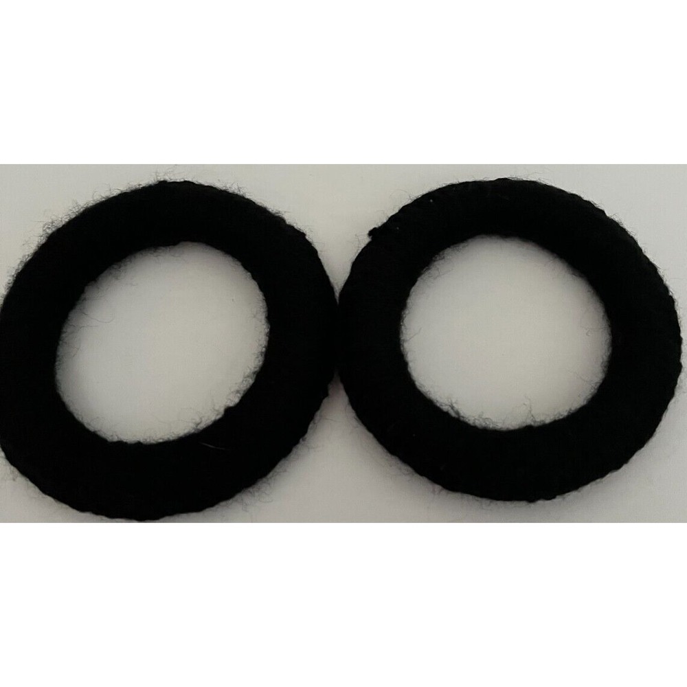 2 Mata Ortiz Pottery Olla Rings Hand Made Mexican Clay Black Yarn Display 3 Inch